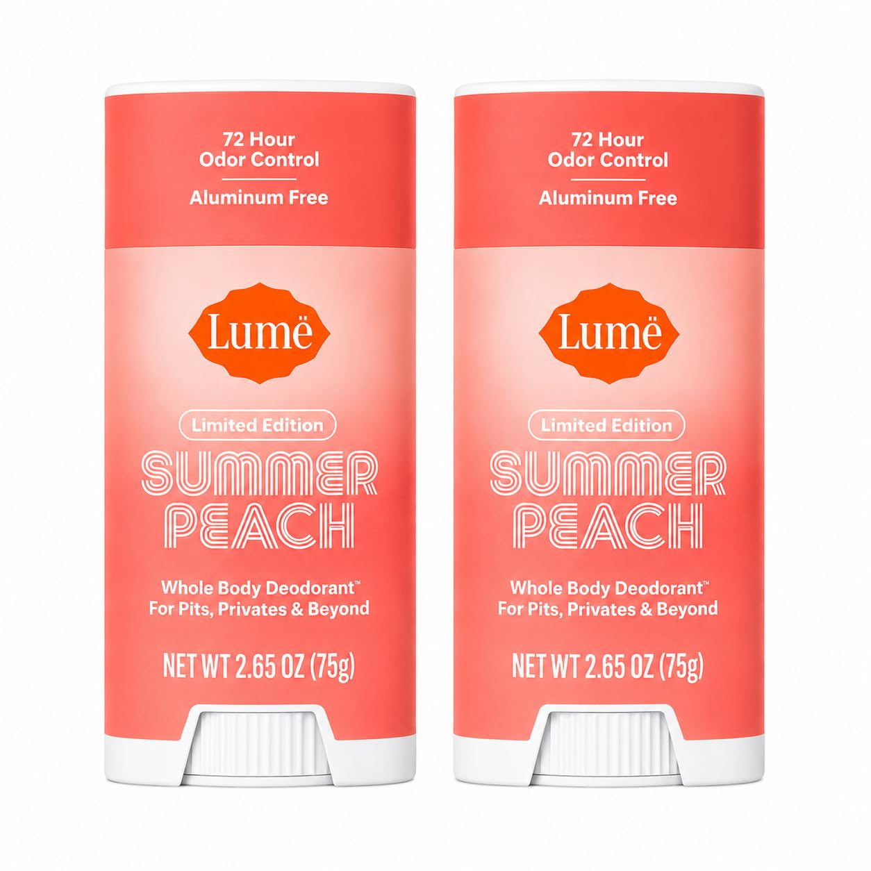 Lume Deo Solid Stick Summer Peach LTO 2 pack