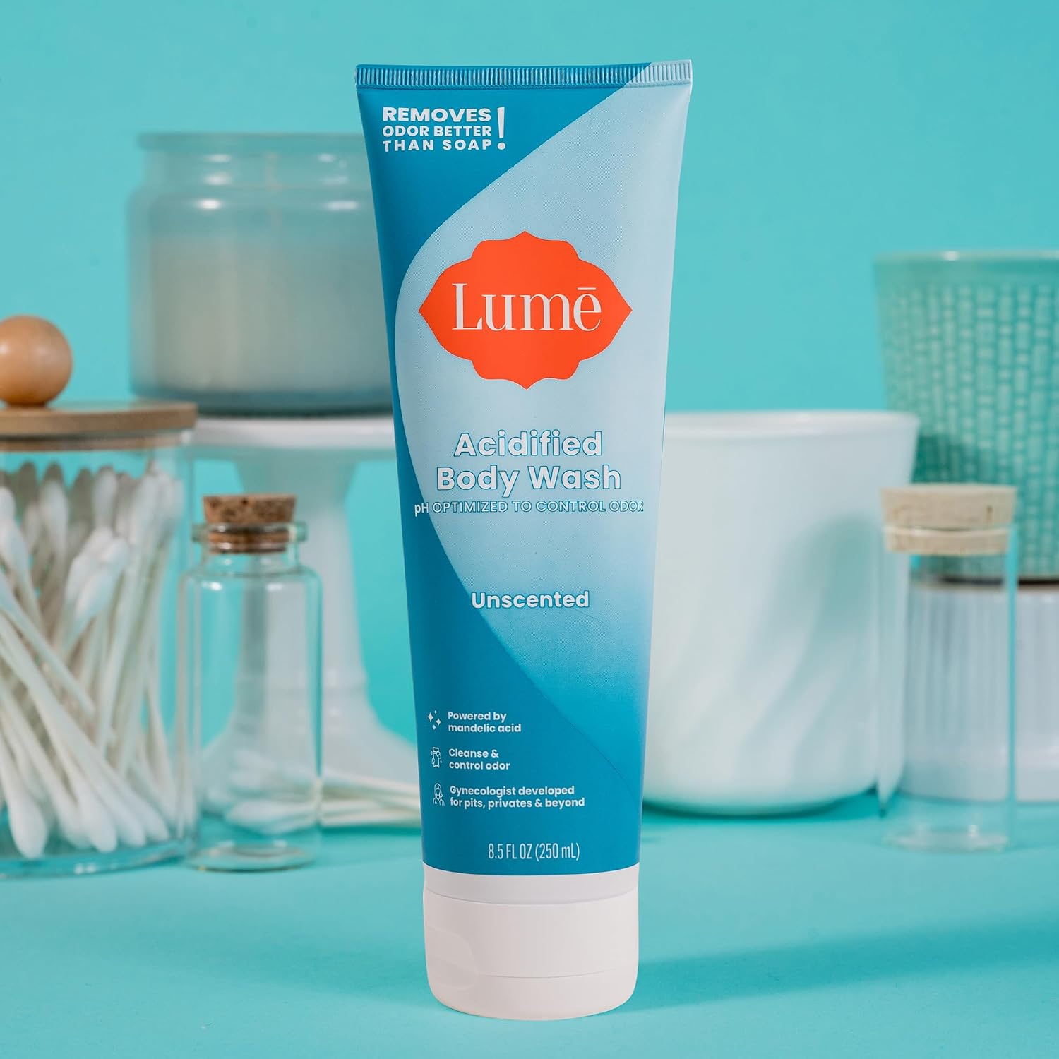 Lume Acidified Body Wash - 24 Hour Odor Control - Removes Odor Better than Soap - Moisturizing Formula