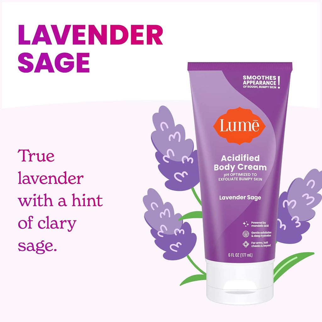 Lume Acidified Body Cream - Smooth Appearance of Rough. Bumpy Skin