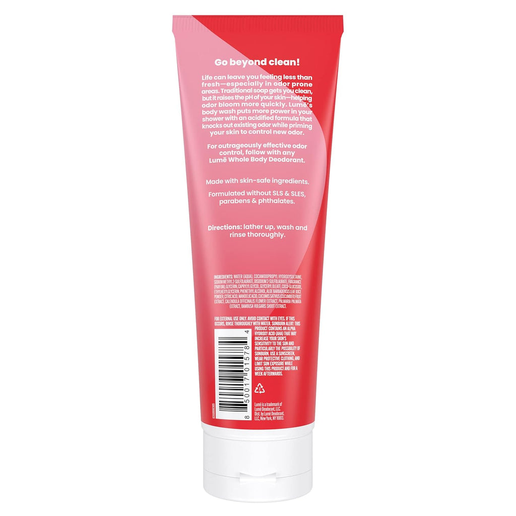 Lume Acidified Body Wash - 24 Hour Odor Control - Removes Odor Better than Soap - Moisturizing Formula