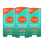 Lume Whole Body Deodorant - Smooth Solid Stick - 72 Hour Odor Control - Aluminum Free. Baking Soda Free and Skin Loving - 2.6 Ounce (Pack of 3) (Minted Cucumber)