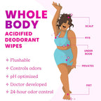 Lume Acidified Deodorant Wipes - 24 Hour Odor Control - Whole Body Deodorant Wipes - Aluminum Free. Baking Soda Free. Skin Loving - Flushable - 15 Count - 3 Pack (Soft Powder)
