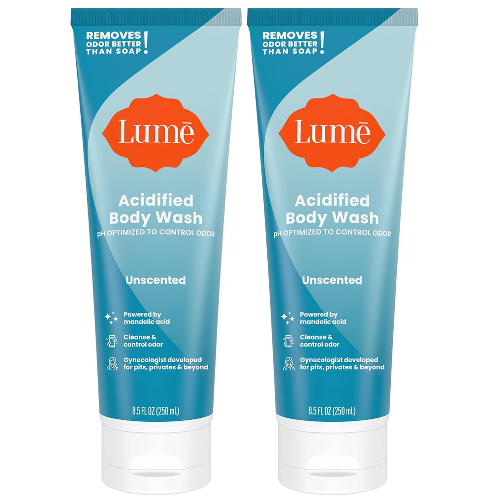 Lume Acidified Body Wash - 24 Hour Odor Control - Removes Odor Better than Soap - Moisturizing Formula