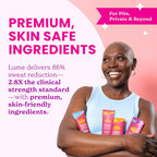 Lume Whole Body Deodorant Plus Sweat Control - Smooth Cream Tube - 72 Hour Odor And Sweat Control - Baking Soda Free. Skin Loving - 3.0 ounce (Pack of 2) (Unscented)