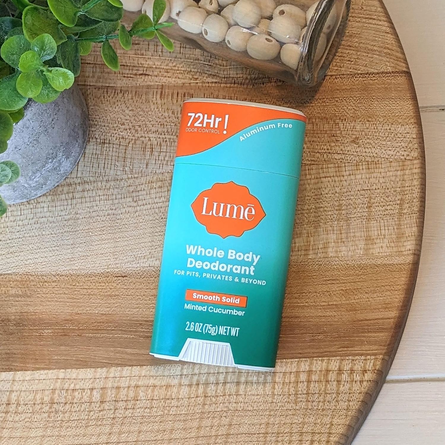 Lume Whole Body Deodorant - Smooth Solid Stick - 72 Hour Odor Control - Aluminum Free. Baking Soda Free and Skin Loving - 2.6 Ounce (Pack of 3) (Minted Cucumber)
