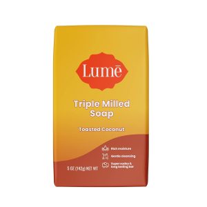 Lume Triple Milled Bar Soap - Rich Moisture & Gentle Cleansing - Paraben Free. Phthalate Free. Skin Safe - 5 ounce (Toasted Coconut)
